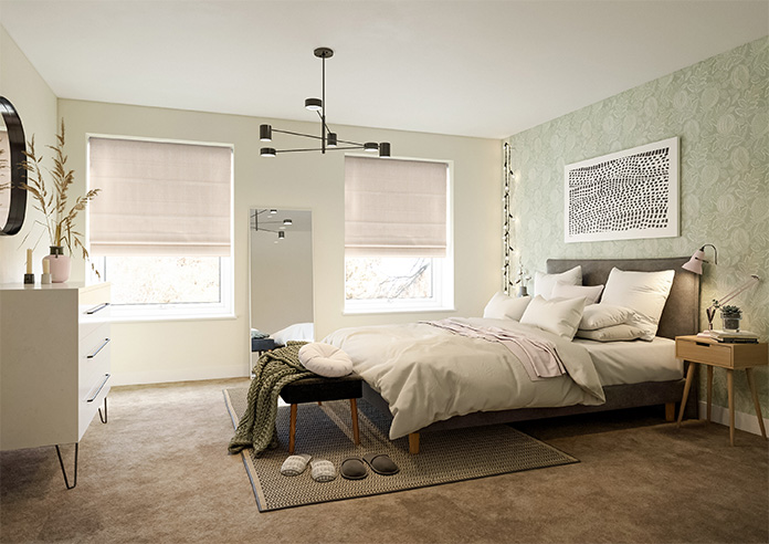 Atina (Blackout), Oatmeal - Twist&Fit Roman Blind - Image 6